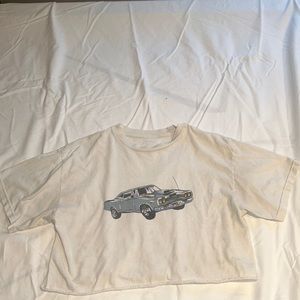 brandy melville retro car cropped tee - JD
